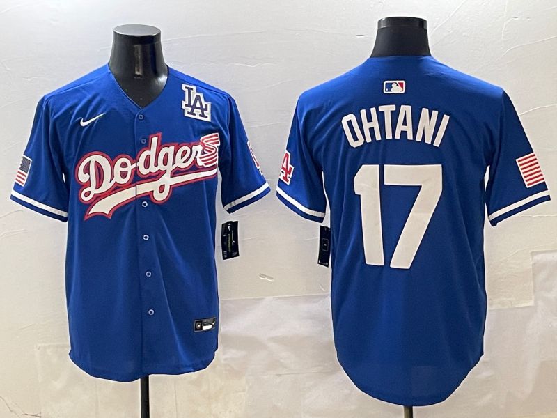 Men Los Angeles Dodgers #17 Ohtani Blue Second generation Joint Name Nike 2025 MLB Jersey style 19->los angeles dodgers->MLB Jersey
